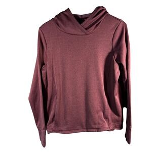 Champion Women's Burgundy‎ Herringbone Pattern Hoodie Athletic Pullover Size L